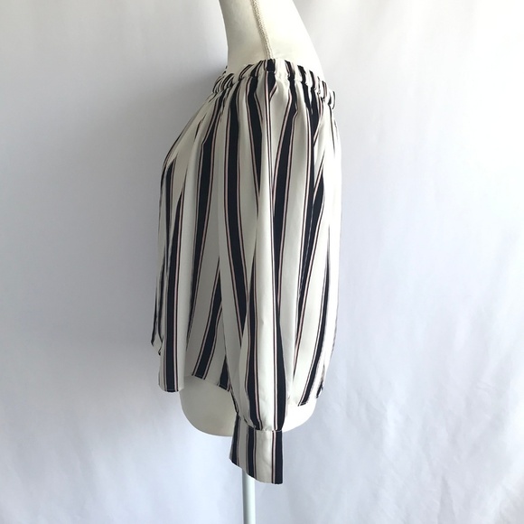 Forever 21 Navy Blue/White/Pink Stripe Cro… - Picture 2 of 7